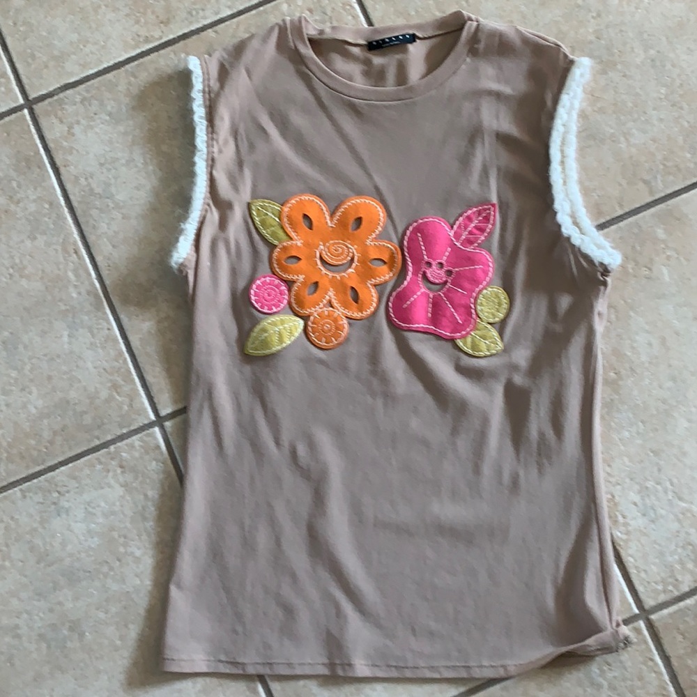 Sheer beige top